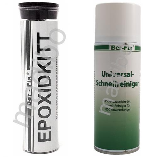 12 x Ber-Fix Epoxidkitt - Inhalt: 56 Gramm + Universal-Schnellreiniger 400 ml