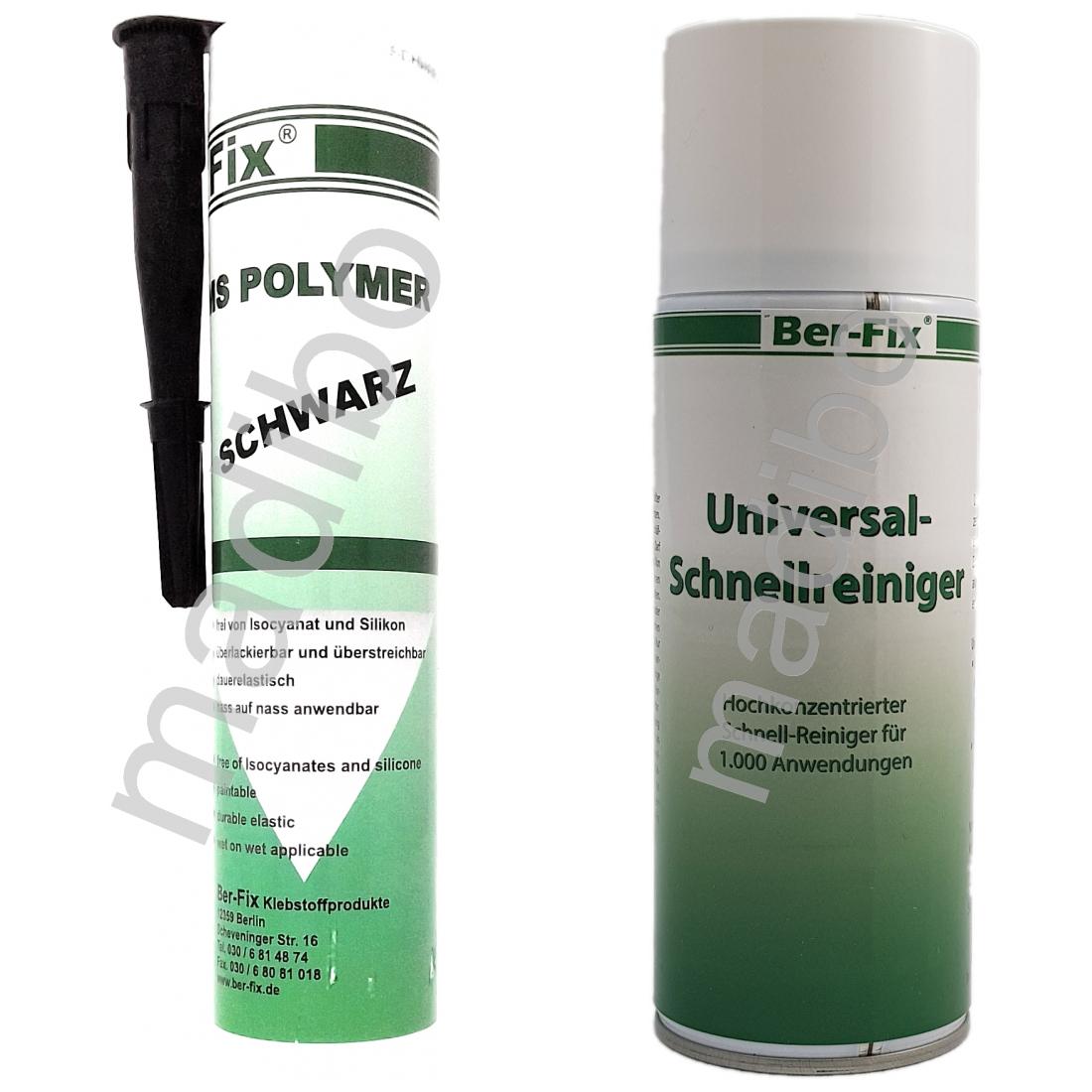 Ber-Fix MS Polymer - Farbe: schwarz + Universal-Schnellreiniger 400 ml