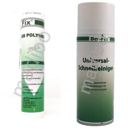 Ber-Fix MS Polymer - Farbe: wei + Universal-Schnellreiniger 400 ml