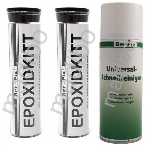 2 x Ber-Fix Epoxidkitt - Inhalt: 56 Gramm + Universal-Schnellreiniger 400 ml