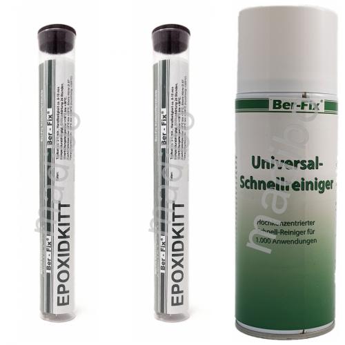 2 x Ber-Fix Epoxidkitt - Inhalt: 115 Gramm + Universal-Schnellreiniger 400 ml