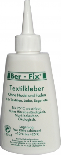 Ber-Fix Textilkleber - Inhalt: 150 ml + Klebstoffentferner 20 Gramm
