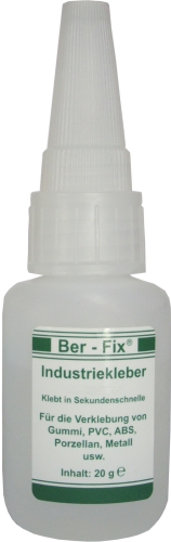 Ber-Fix Industriekleber Set - Inhalt: 5 x 20 Gramm Viskositt: mittelviskos + Fllstoff 60 Farbe: Wei + Primer 15 ml
