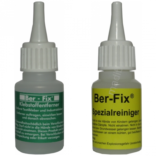 Ber-Fix Klebstoffentferner - Inhalt: 20 g + Ber-Fix Spezialreiniger 20 g